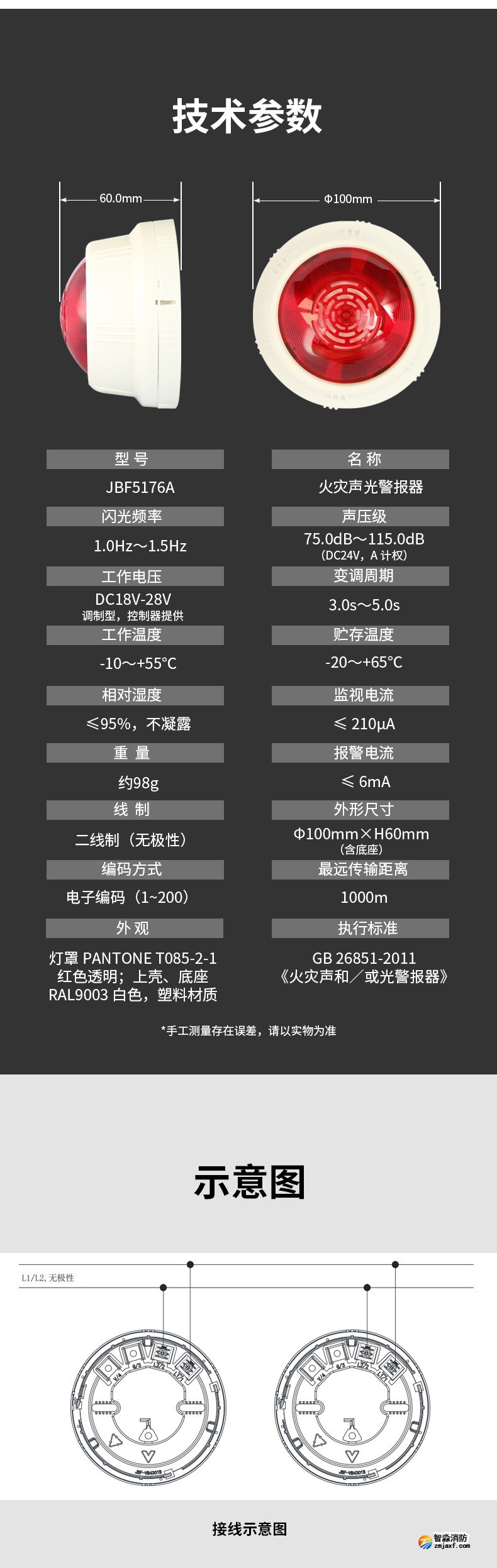 JBF5176A火災聲光報警器4